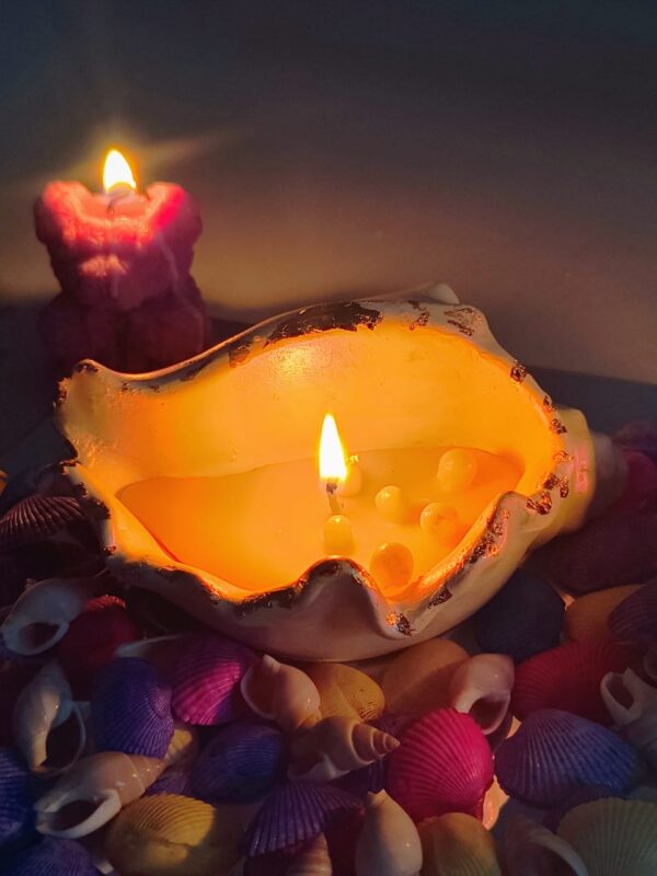 Concrete Sea Shell Candle